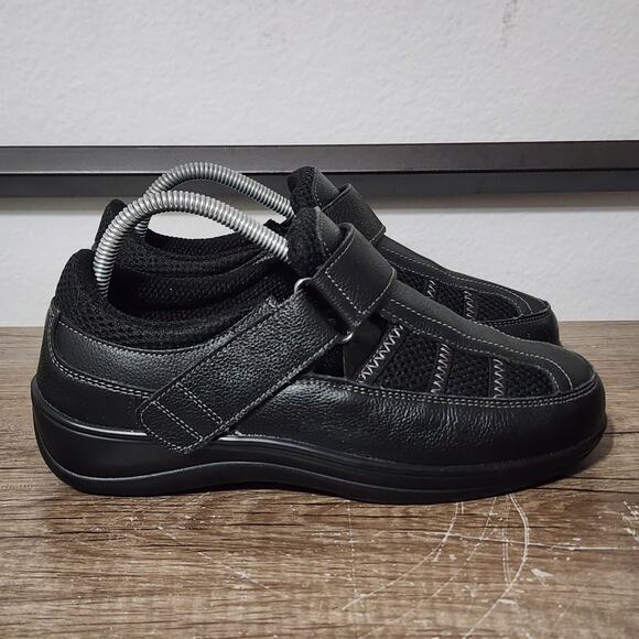 Orthofeet 872 Sarasota Beach Women's Orthopedic Shoes Sneakers Size 7 Black 2E - Picture 3 of 9
